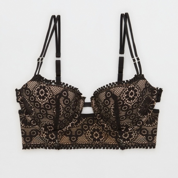 Like new black lazy aerie bra in size 32D - Picture 1 of 9